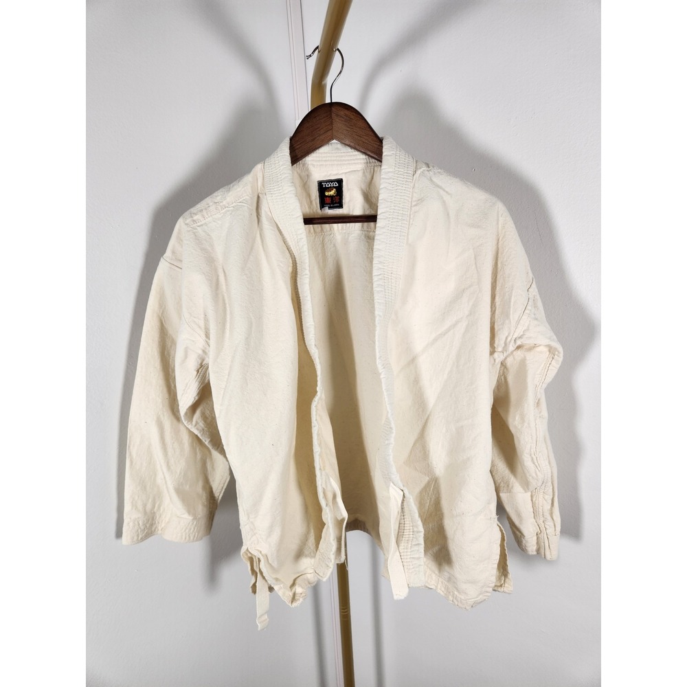 Toyo Martial Arts Gi‎ Uniform Size 3 Natural Cotton Karate Judo Set Unbleached